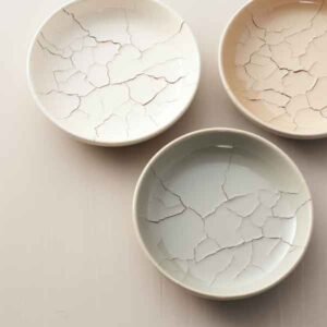 Crackled Mozaic Plates - Set of 3